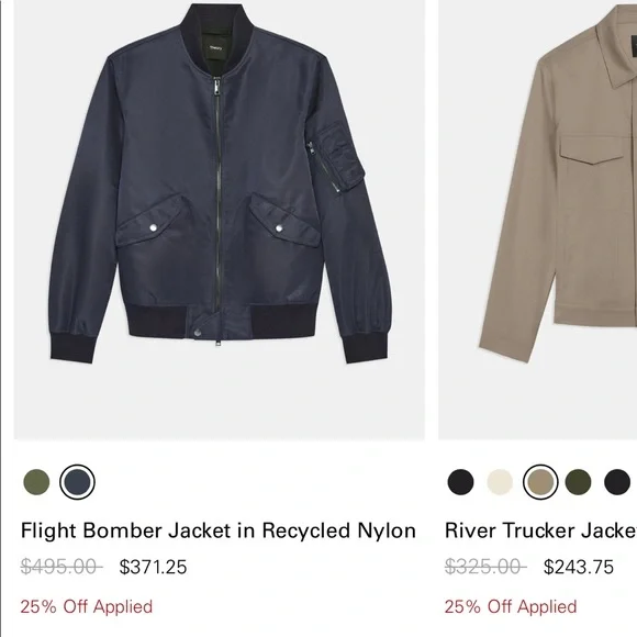 T H E O R Y 38 Mens Bomber Jacket - Picture 12 of 14